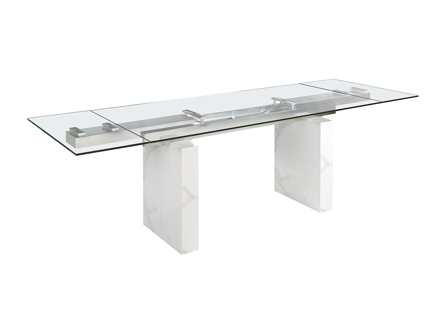 Table à manger à rallonge rectangulaire verre trempé 1112 ANGEL CERDA