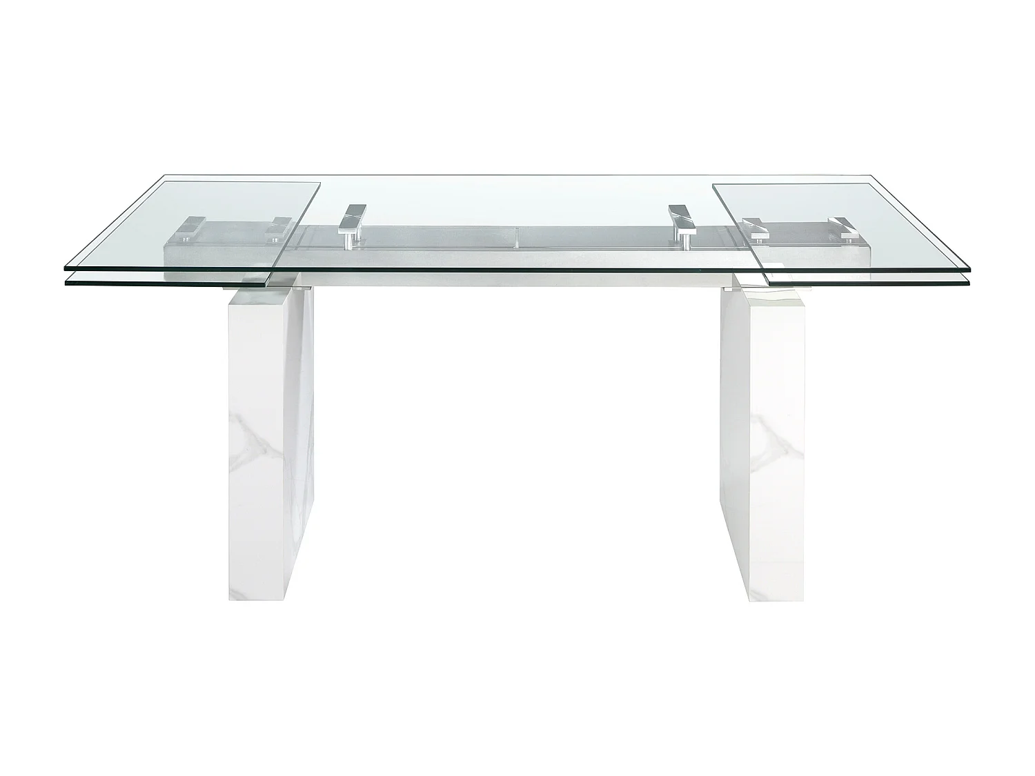 Table à manger à rallonge rectangulaire verre trempé 1112 ANGEL CERDA