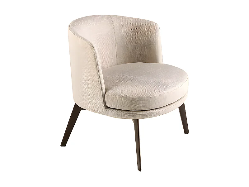 Fauteuil en tissu crème 5108 ANGEL CERDA