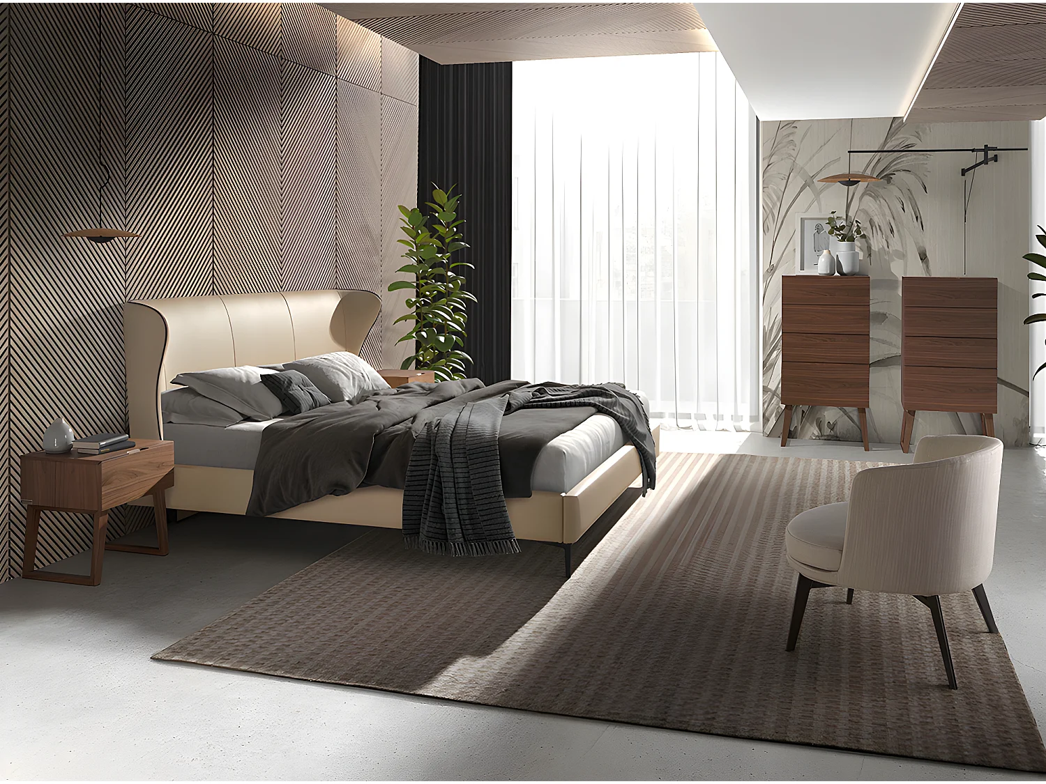 Sessel aus cremefarbenem Stoff  5108 ANGEL CERDA