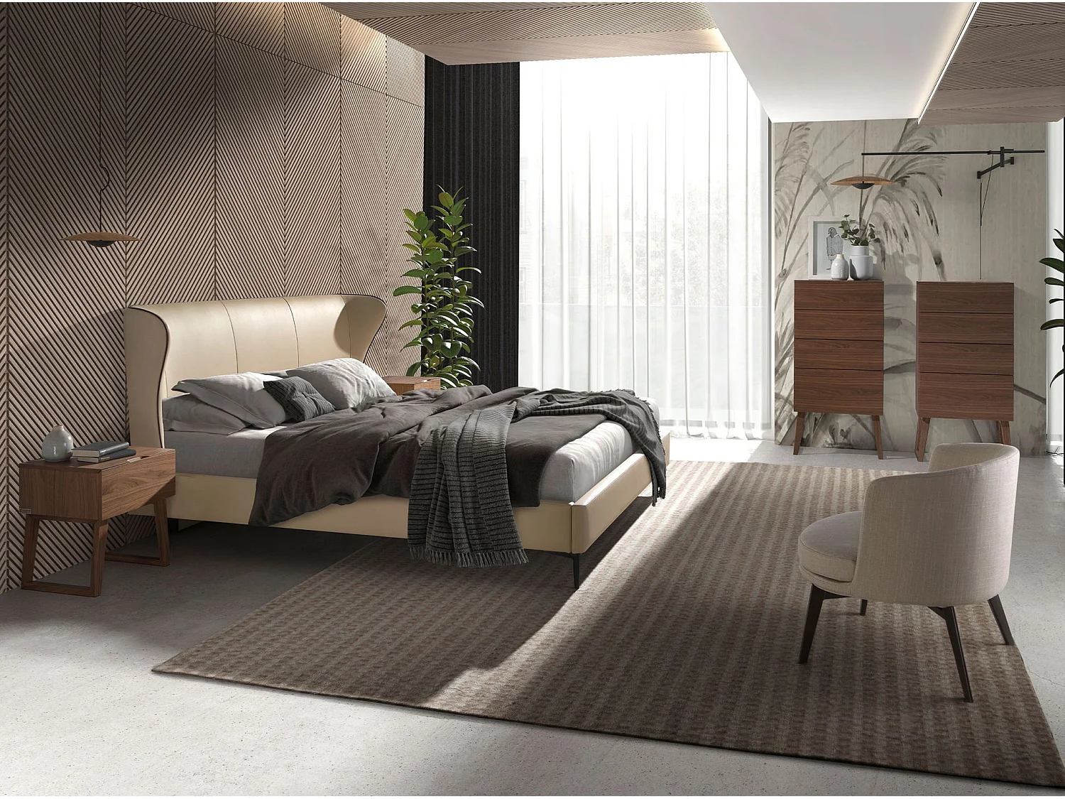 Fauteuil en tissu crème 5108 ANGEL CERDA