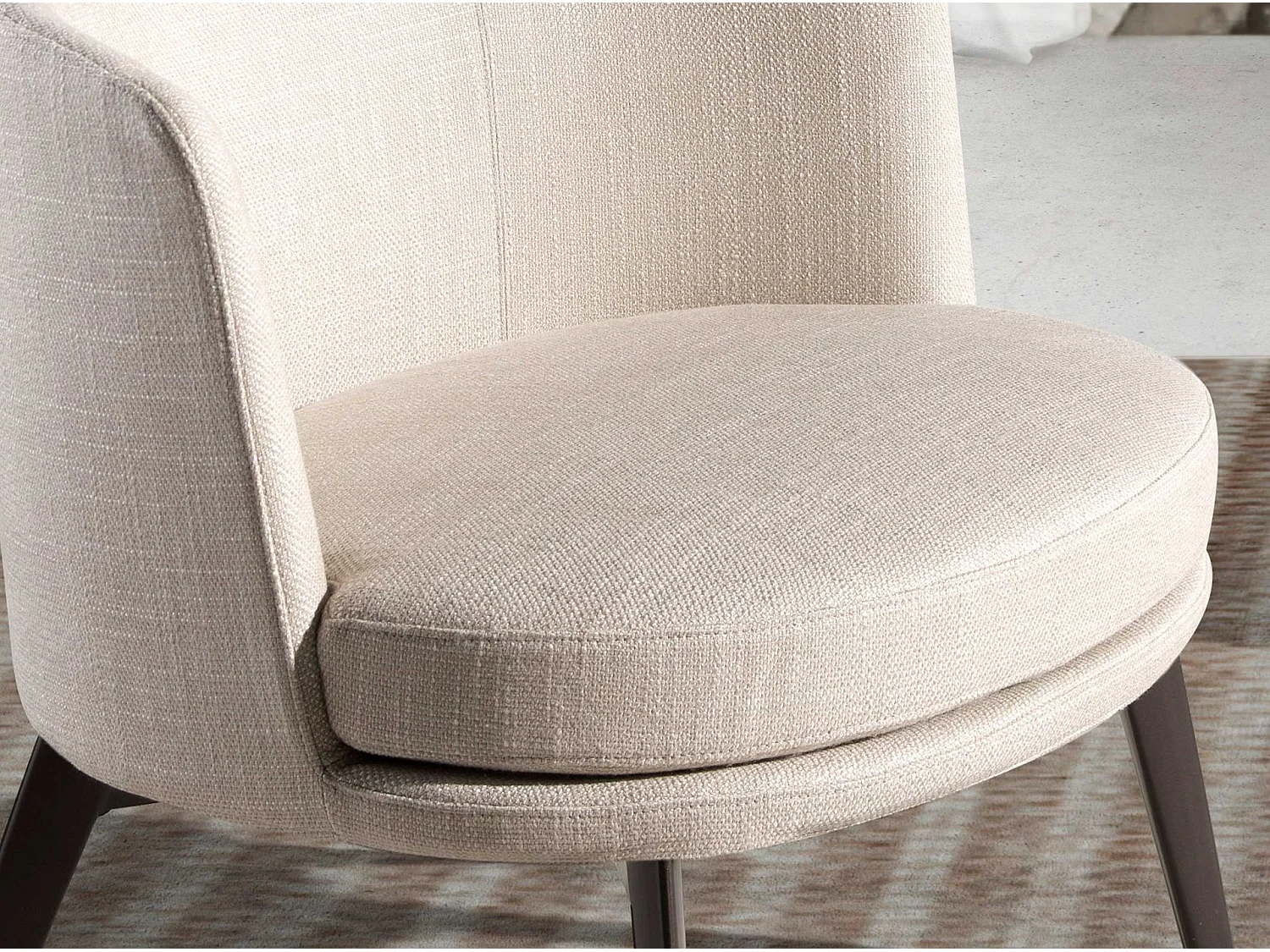 Fauteuil en tissu crème 5108 ANGEL CERDA