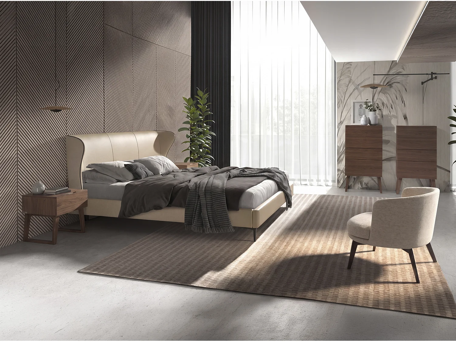 Fauteuil en tissu crème 5108 ANGEL CERDA
