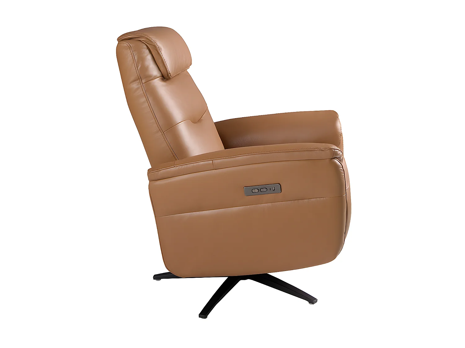 Fauteuil pivotant en cuir marron 5115 ANGEL CERDA