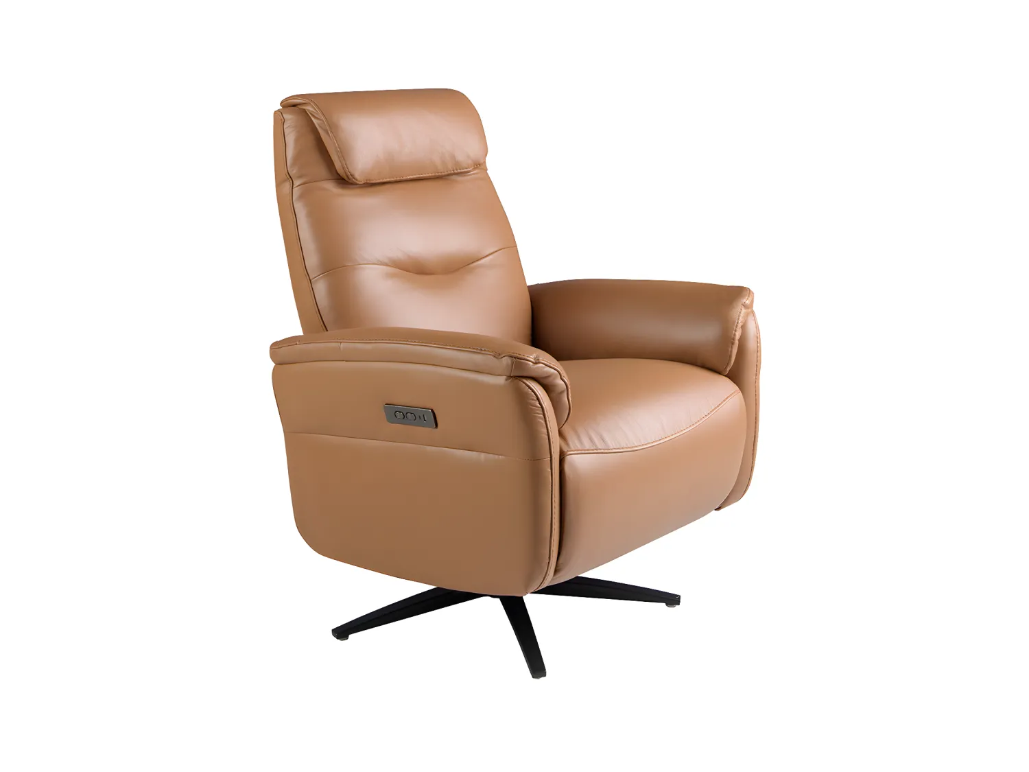 Fauteuil pivotant en cuir marron 5115 ANGEL CERDA