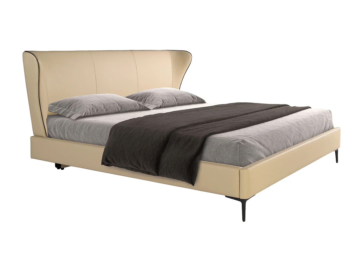 Lit en tissu gris 7155 ANGEL CERDA