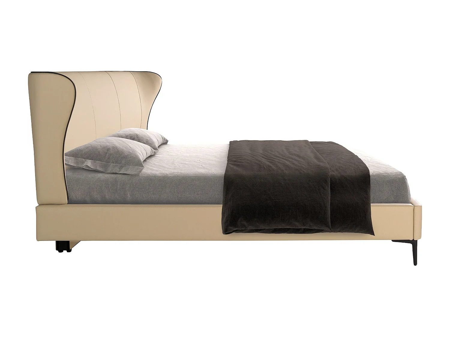 Lit en tissu gris 7155 ANGEL CERDA