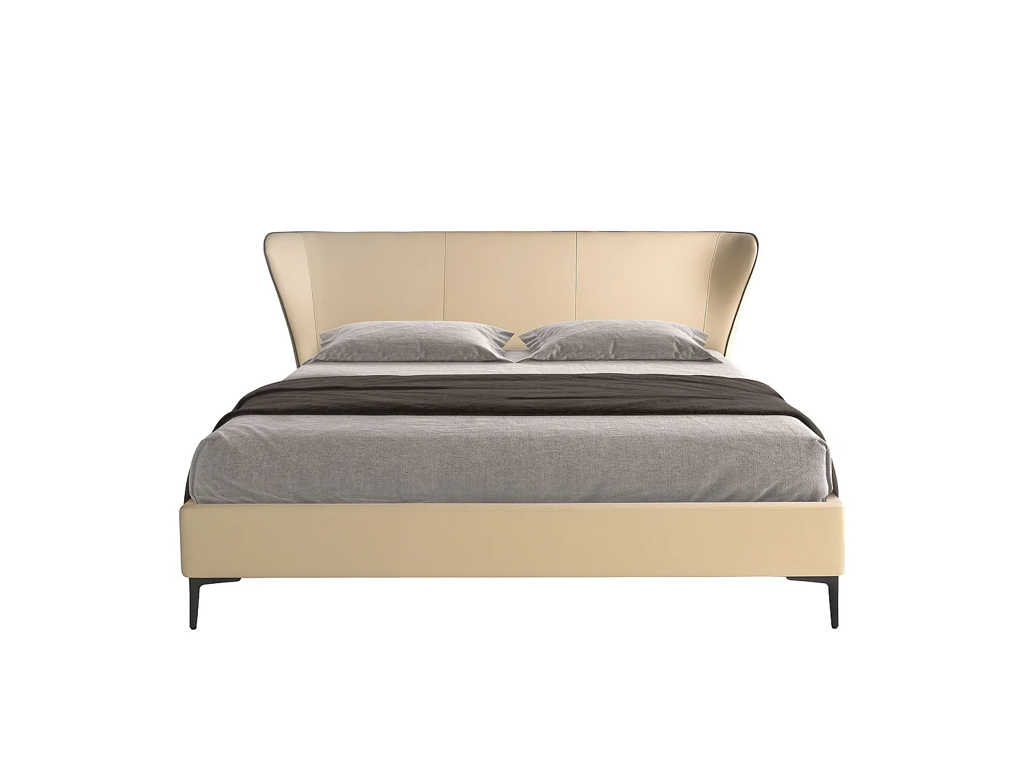 Bett aus grauem Stoff 7155 ANGEL CERDA