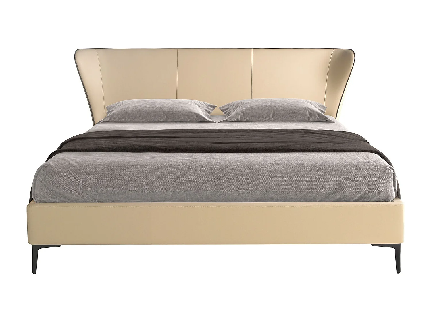 Crème kunstlederen bed 7157 ANGEL CERDA