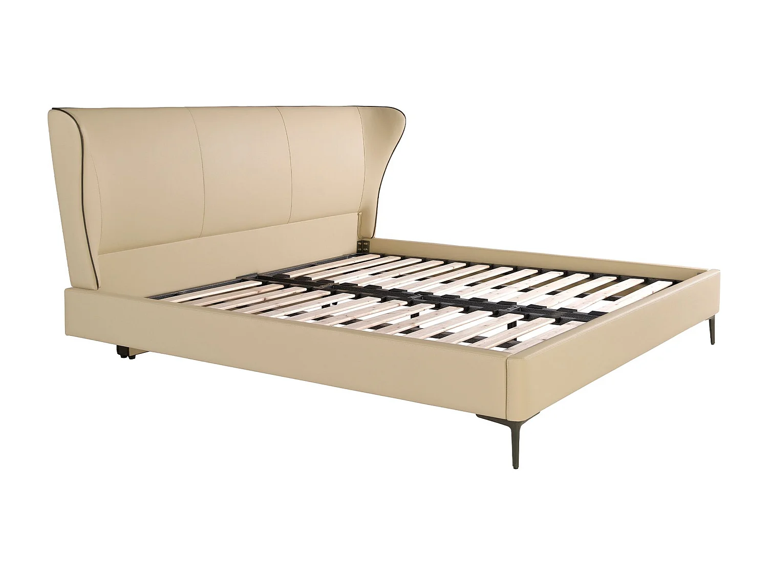 Bett aus cremefarbenem Kunstleder 7157 ANGEL CERDA