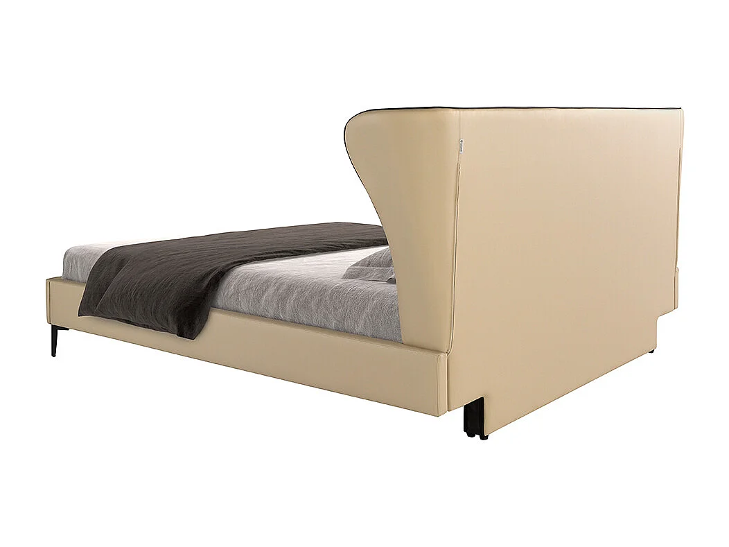 Bett aus cremefarbenem Kunstleder 7157 ANGEL CERDA