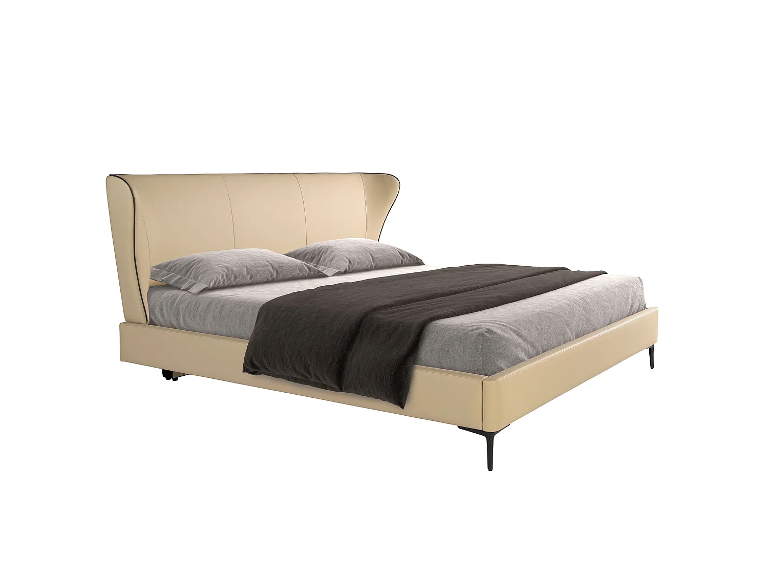 Lit en similicuir crème 7157 ANGEL CERDA
