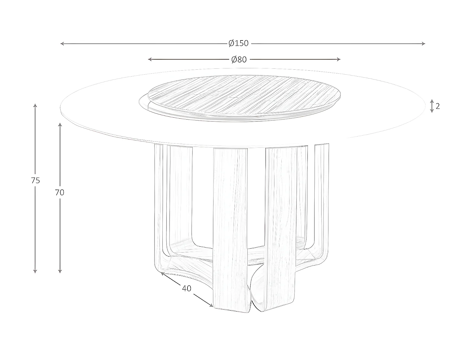Esstisch runde porzellanmarmor  1137 ANGEL CERDA