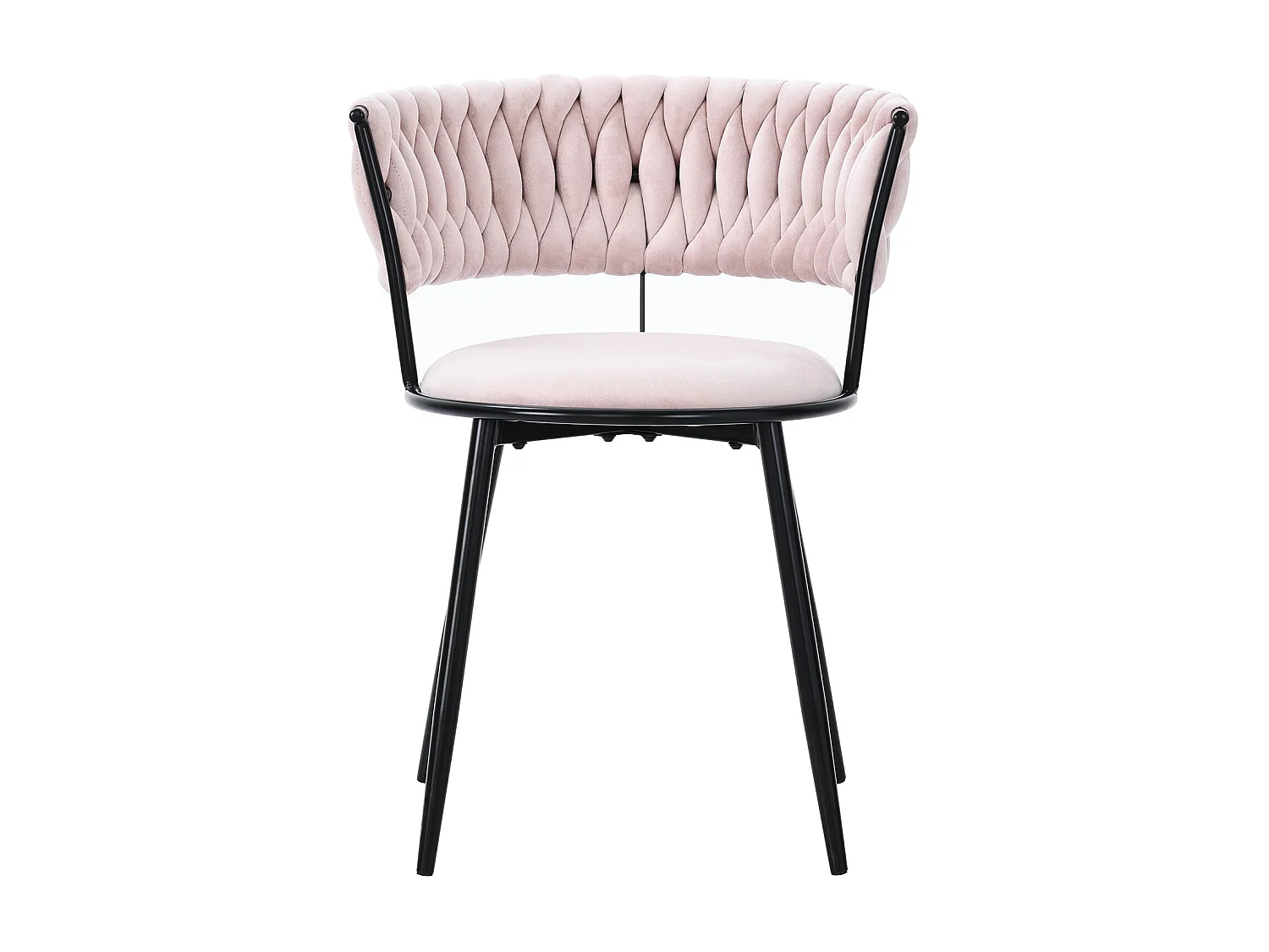 Lot de 2 Chaise de salle à manger, chaise de salon, rembourré en velours, avec accoudoirs, style scandinave, pour cuisine, rose