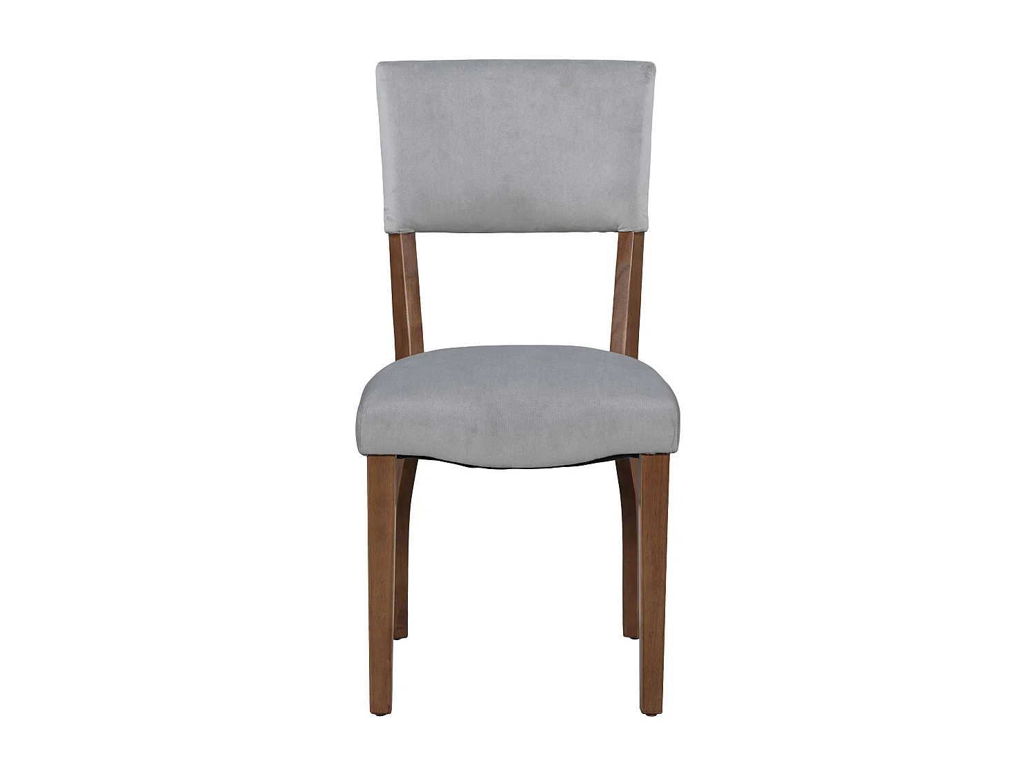 Lot de 6 chaises rembourré en velours et bois - pour salon ou salle à manger - marron et gris