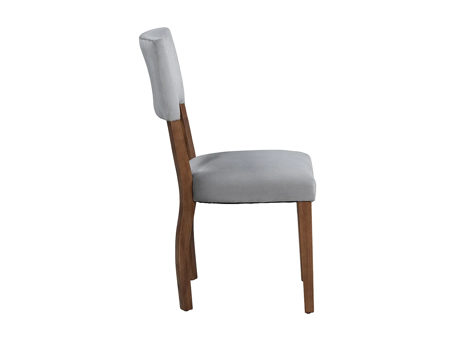 Lot de 6 chaises rembourré en velours et bois - pour salon ou salle à manger - marron et gris