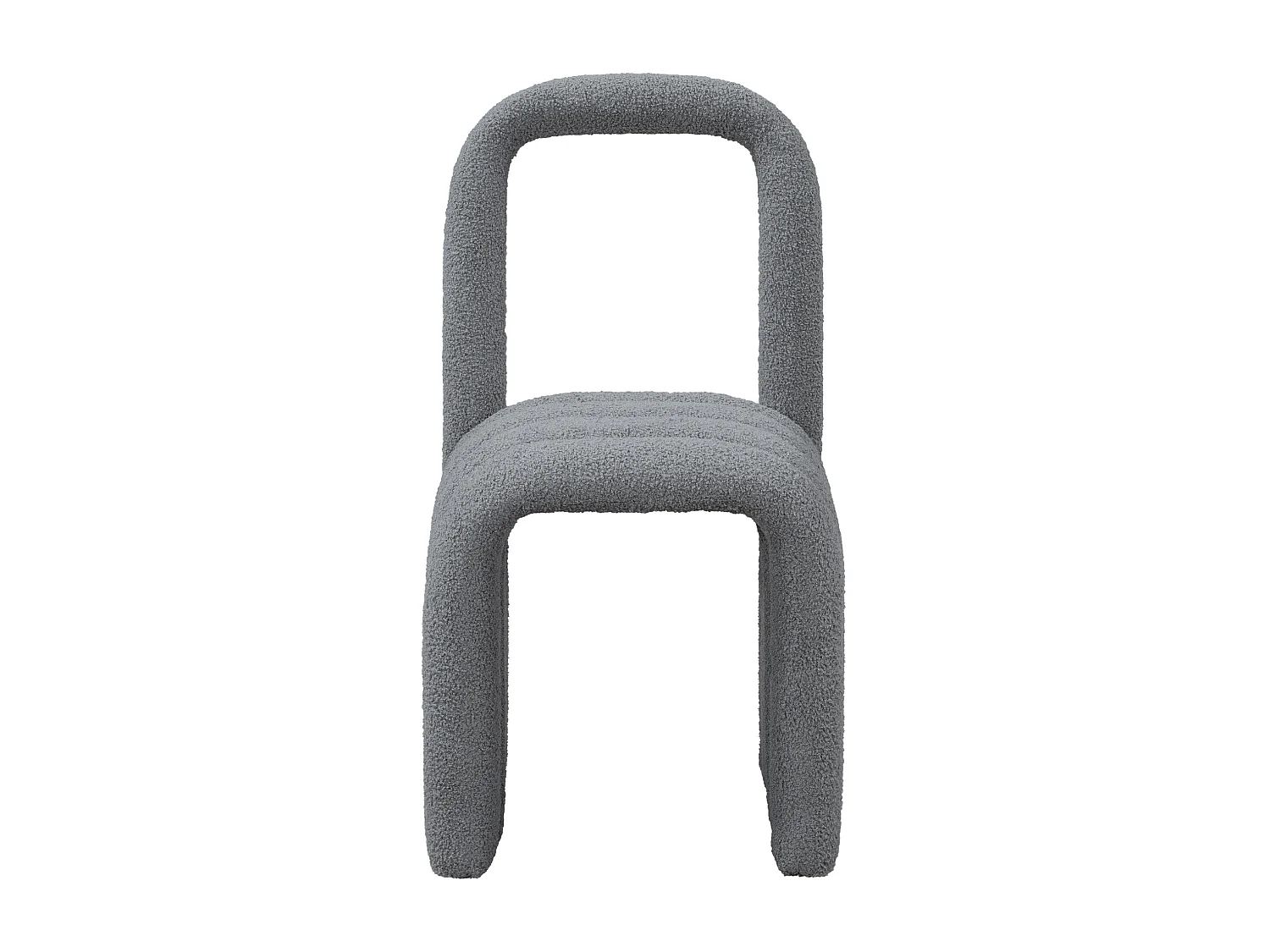 Lot de 2 chaises de salle à manger en tissu Sherpa - Design moderne - Pour salon, chambre - Gris