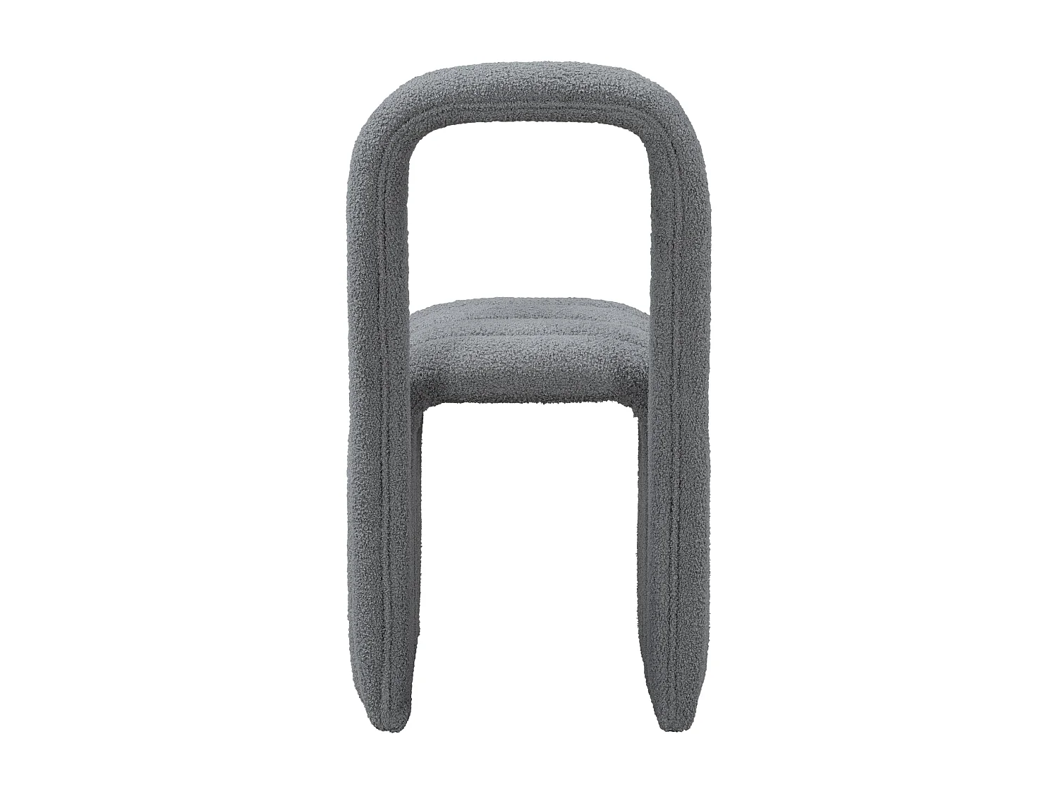 Lot de 2 chaises de salle à manger en tissu Sherpa - Design moderne - Pour salon, chambre - Gris