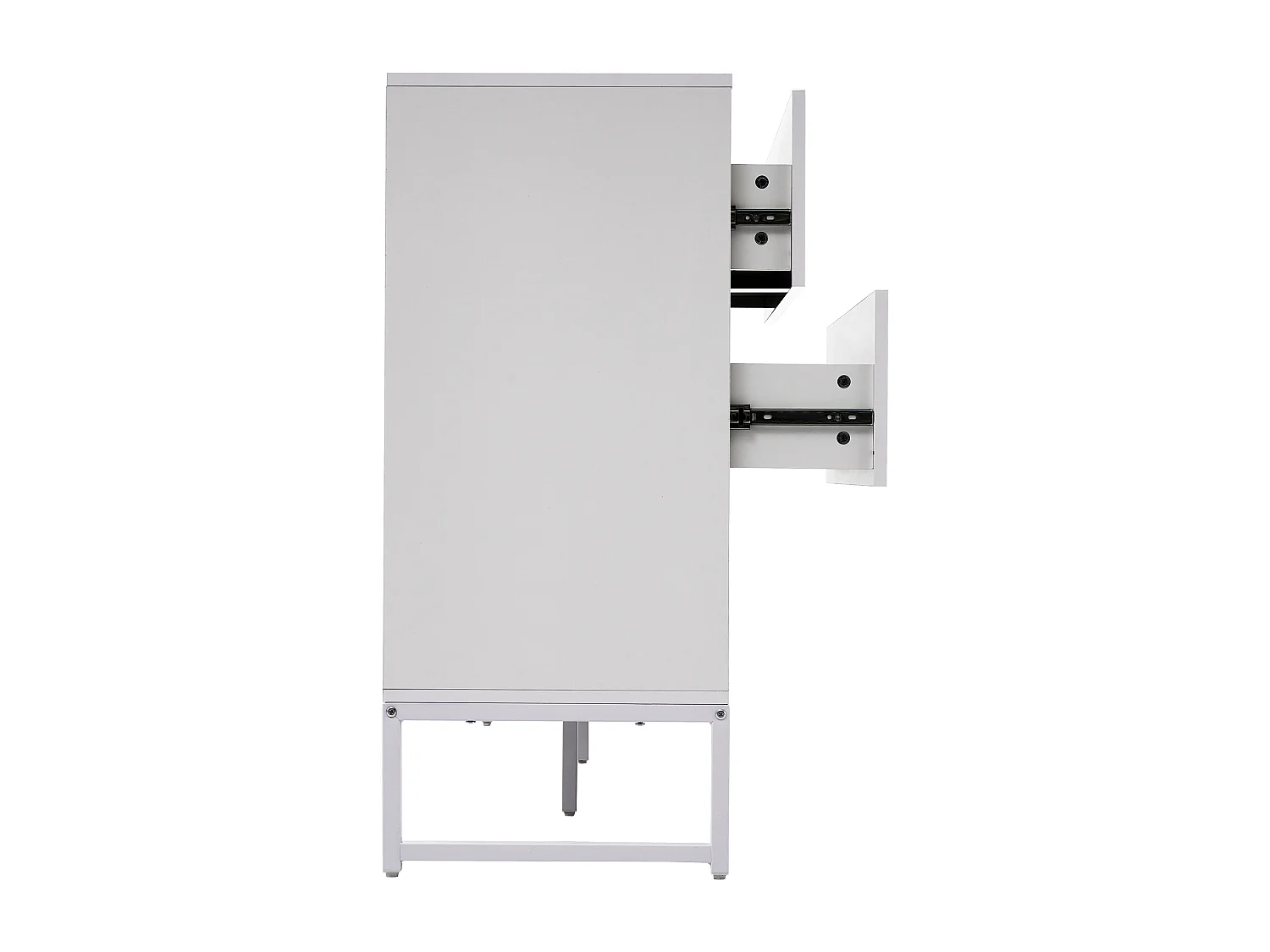Commode 6 tiroirs - Panneaux de particules - pour chambre ou salle de bain - Blanc - 150 L x 40 P x 90 H cm