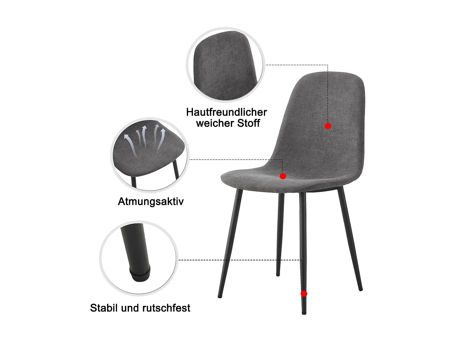 Set van 1 tafel + 4 stoelen bekleed met fluweel - marmerpatroon fineer - gouden metalen poten - grijs + wit