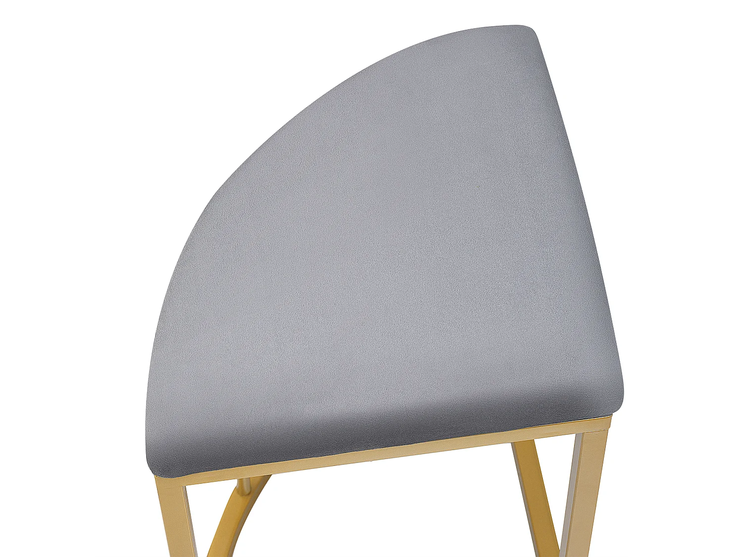 Set van 1 tafel + 6 stoelen bekleed met fluweel - marmerpatroon fineer - gouden metalen poten - grijs + wit