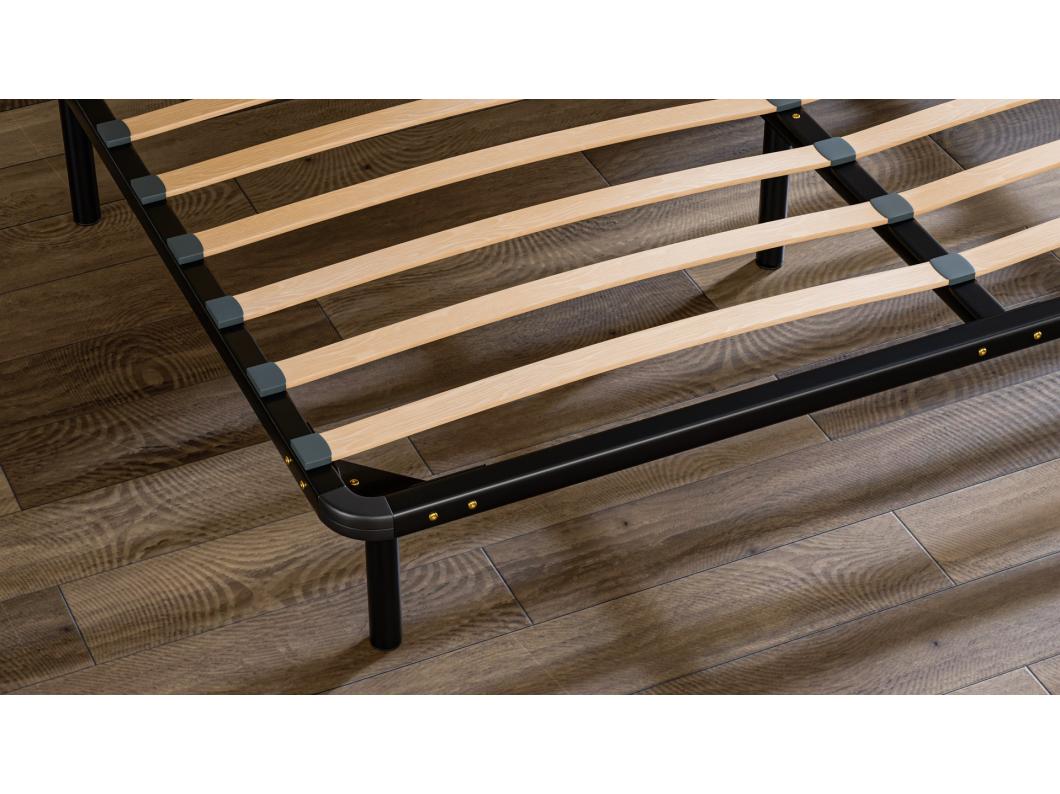 Lattenbodem 140x 200 cm Zwart Metaal Stevige structuur Hoge kwaliteit - Comfortabel Douce Lune®