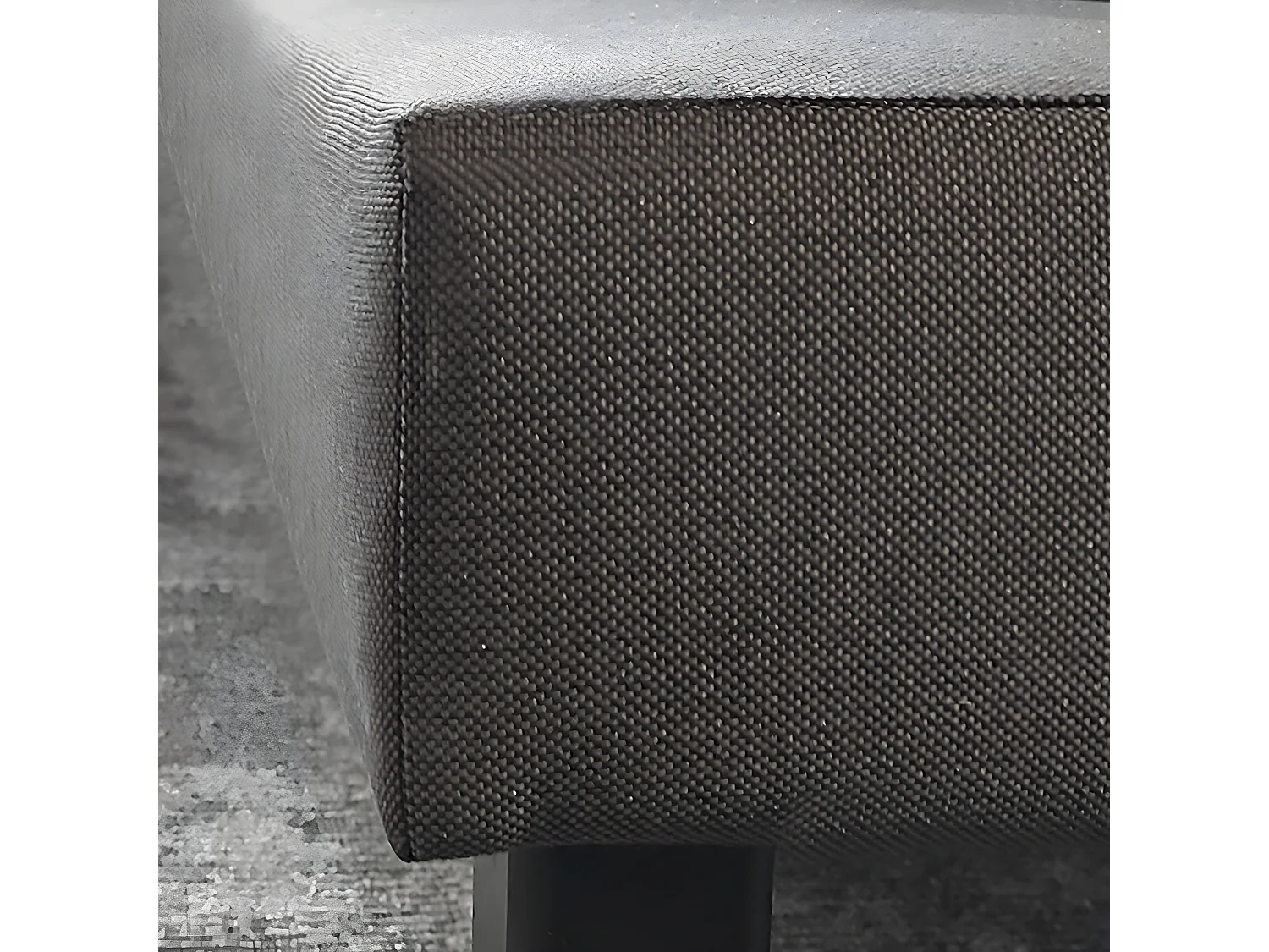 Gestoffeerde boxspring 90x 190 - Verstevigd grenenhout - Massief beuken - Antraciet - Stevige kwaliteitsstructuur - Comfortabel Douce Lune®