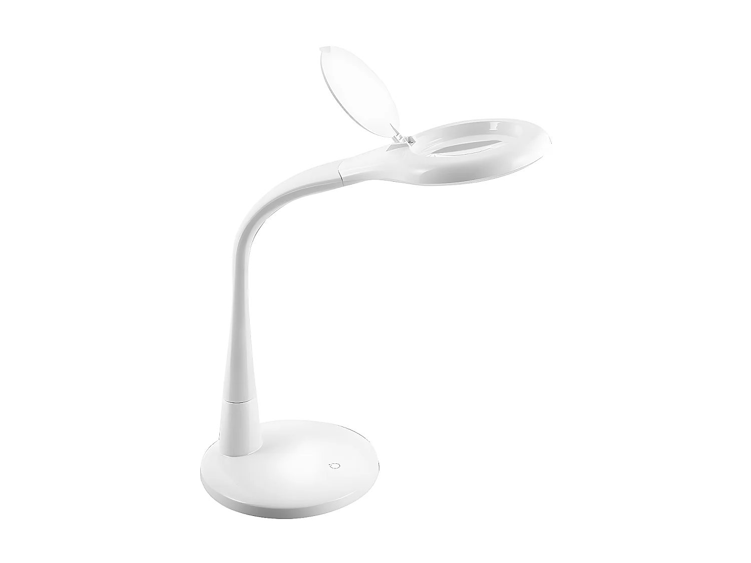 Flexo Modelo Plath Blanco 8w 595lm 5000k Con Lupa Y Tactil