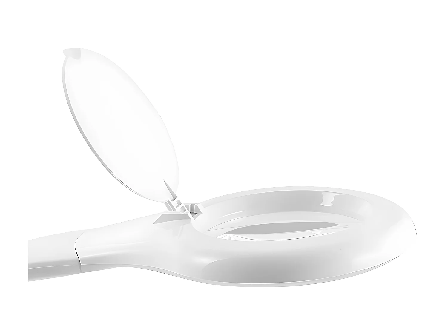 Modèle flexo PLATH Blanc 8w 595lm 5000k Avec loupe et FABRILAMPtactile