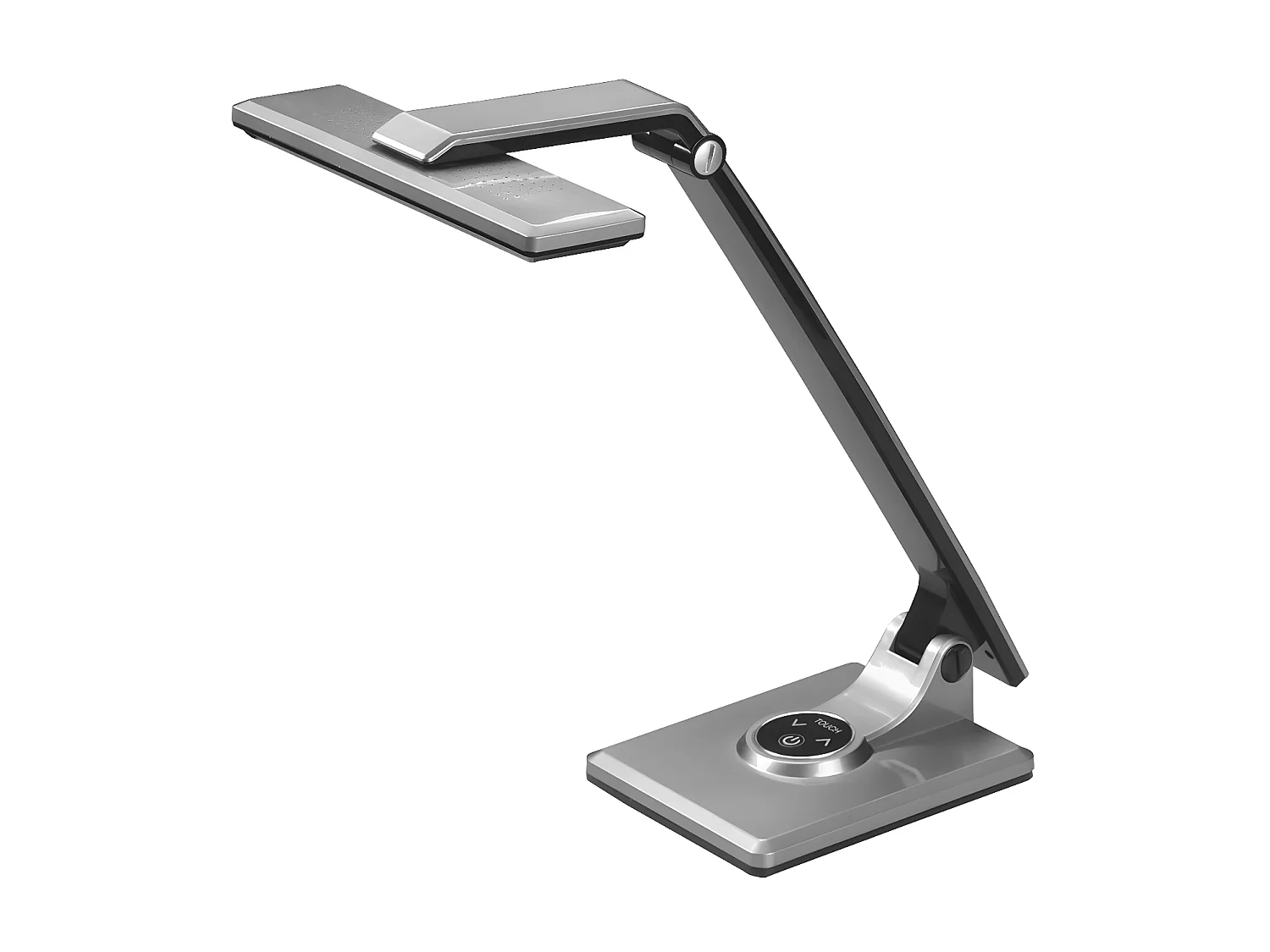 Flexo VINCHI Argent/noir 9w 630lm 4500k Intensité tactile réglable articulable FABRILAMP