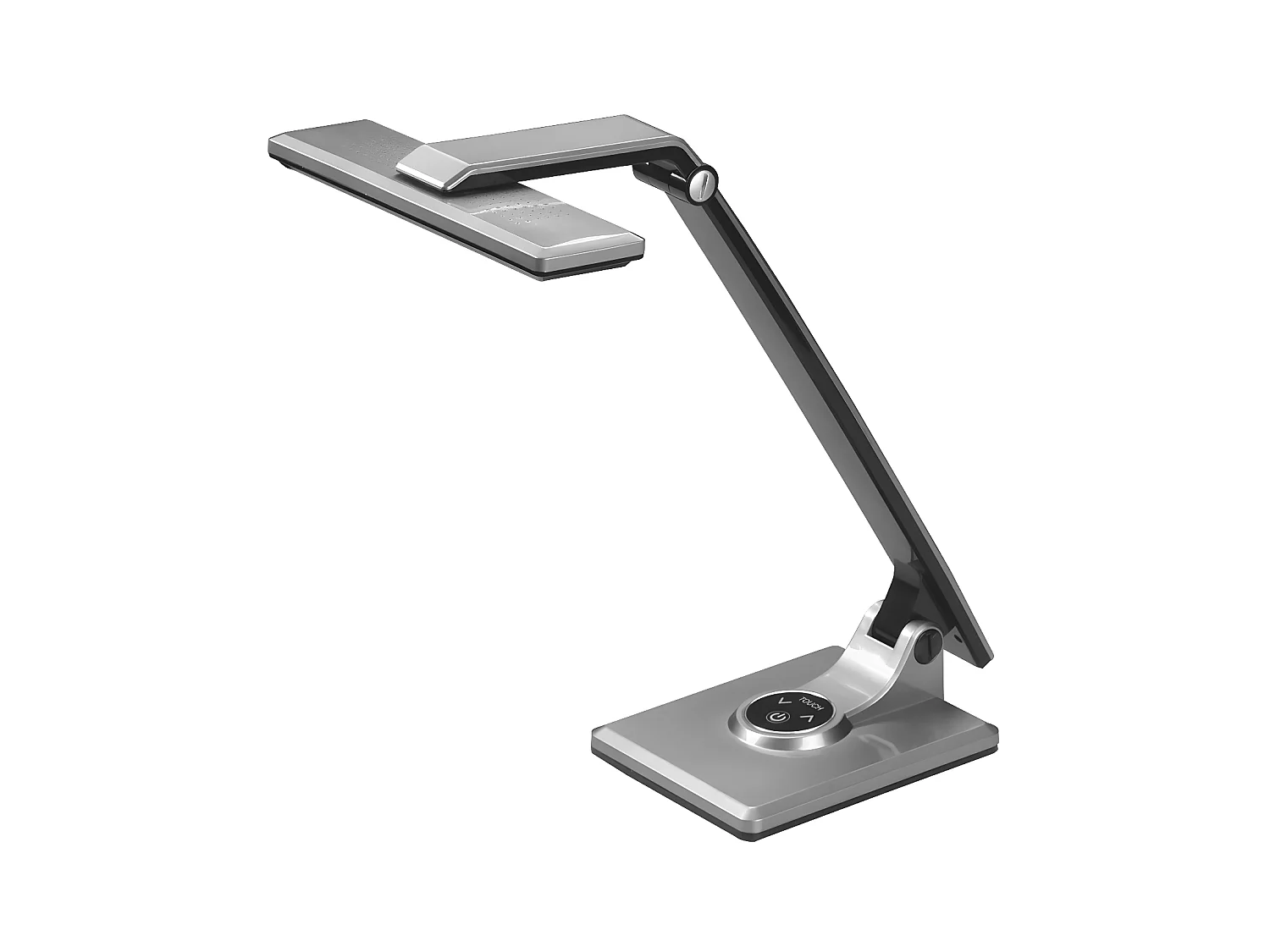 Flexo VINCHI Argent/noir 9w 630lm 4500k Intensité tactile réglable articulable FABRILAMP