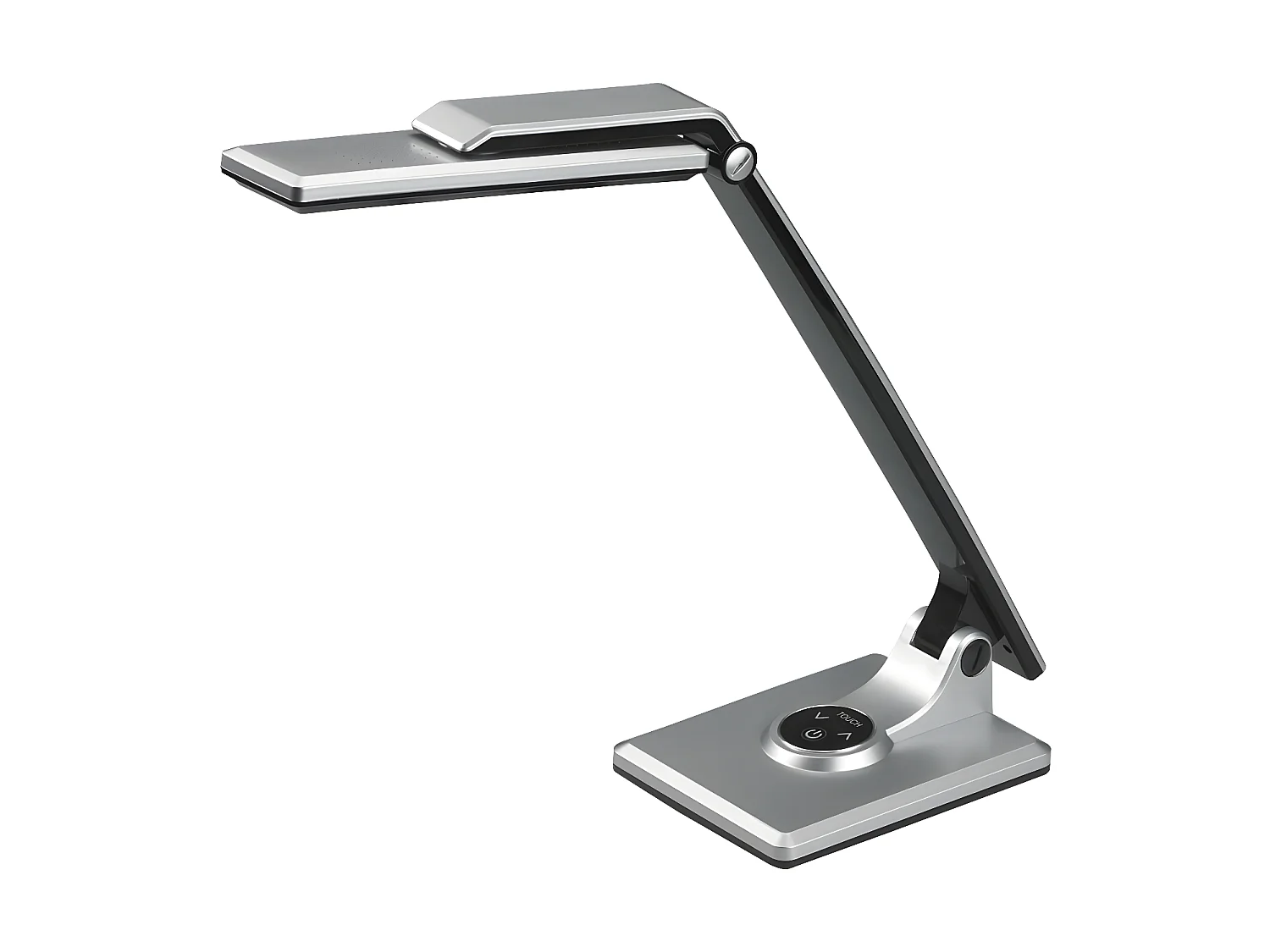 Flexo VINCHI Argent/noir 9w 630lm 4500k Intensité tactile réglable articulable FABRILAMP