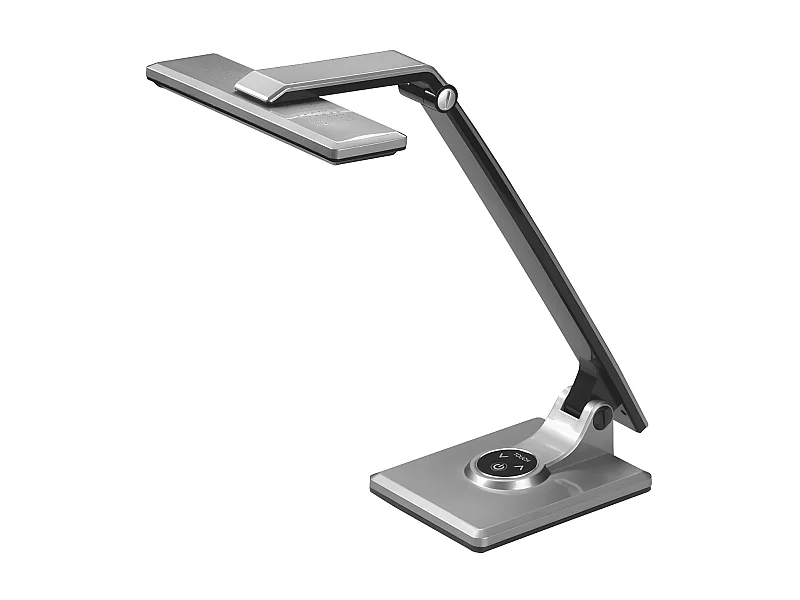 Flexo VINCHI Argent/noir 9w 630lm 4500k Intensité tactile réglable articulable FABRILAMP