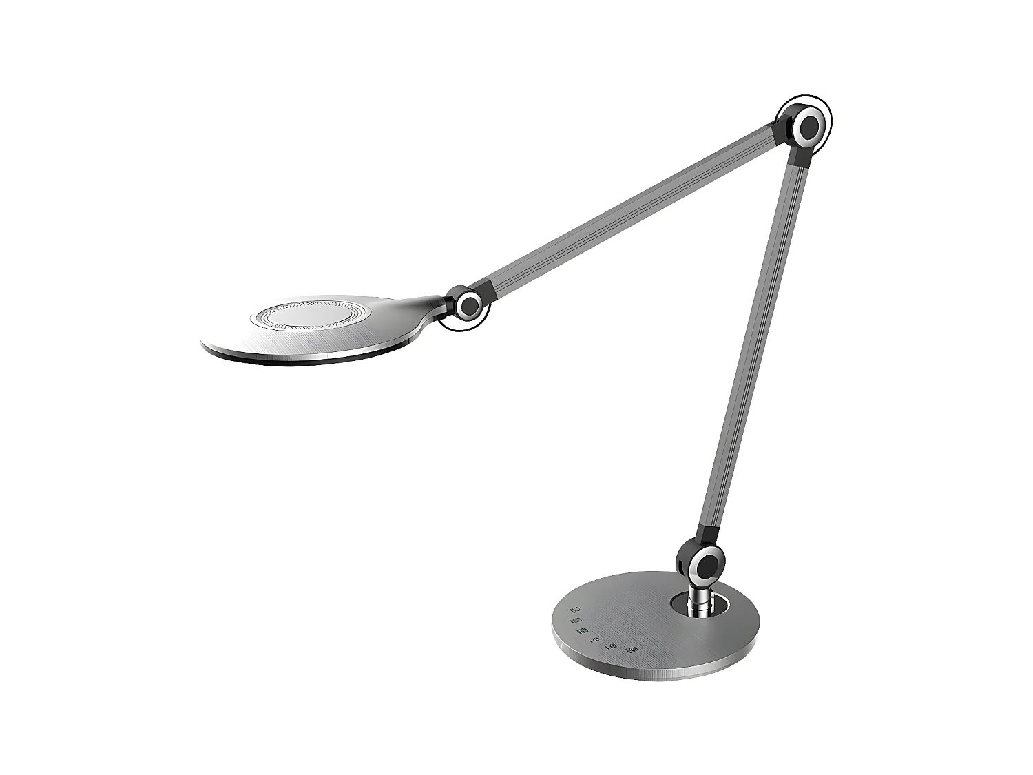 MIRO silver LED flexo réglable Dimmable 3 températures FABRILAMP