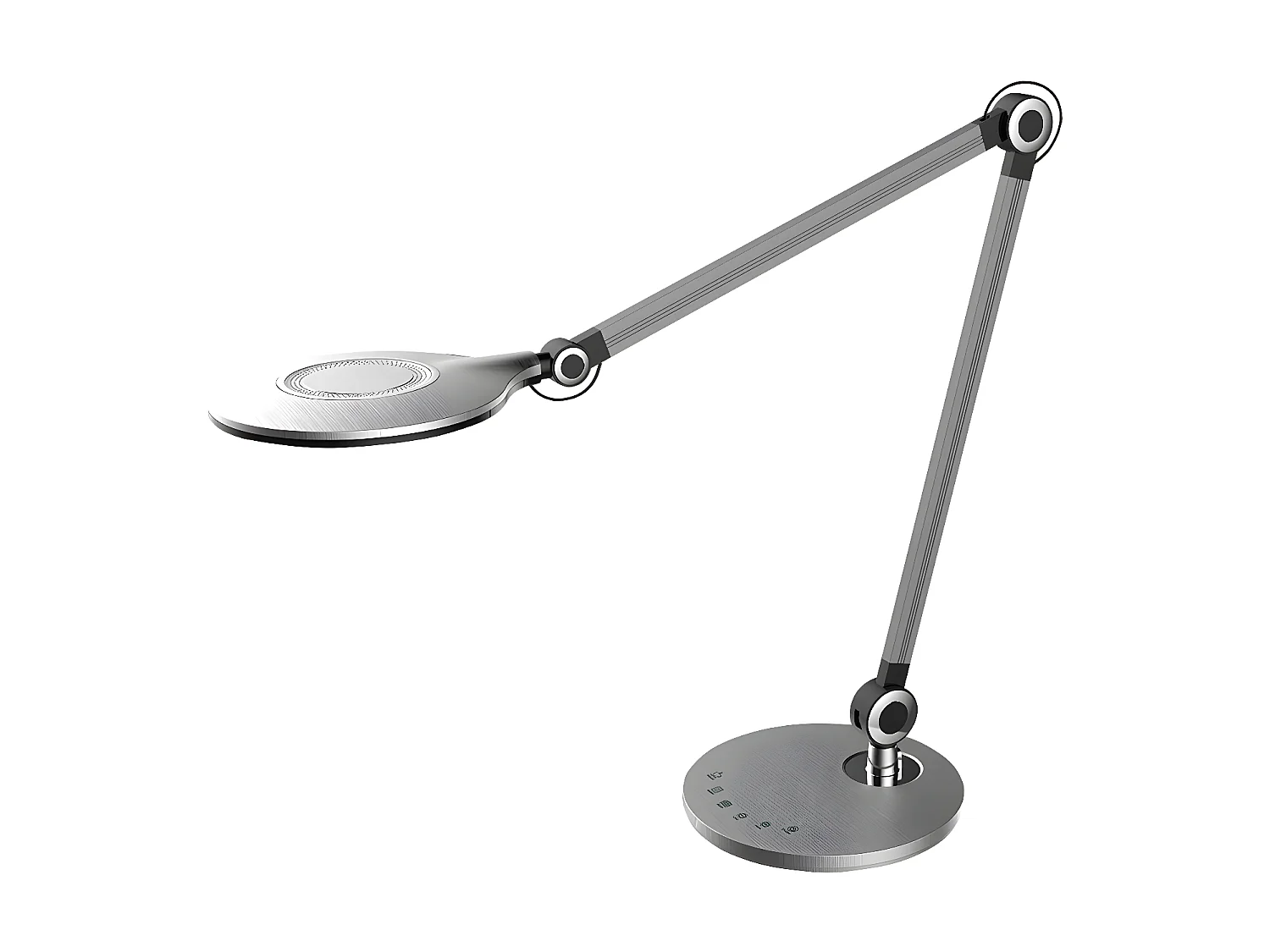 MIRO silver LED flexo réglable Dimmable 3 températures FABRILAMP