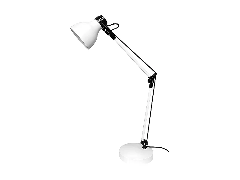 Lampe blanche modèle CARPO orientable avec une lumière et FABRILAMParticulée
