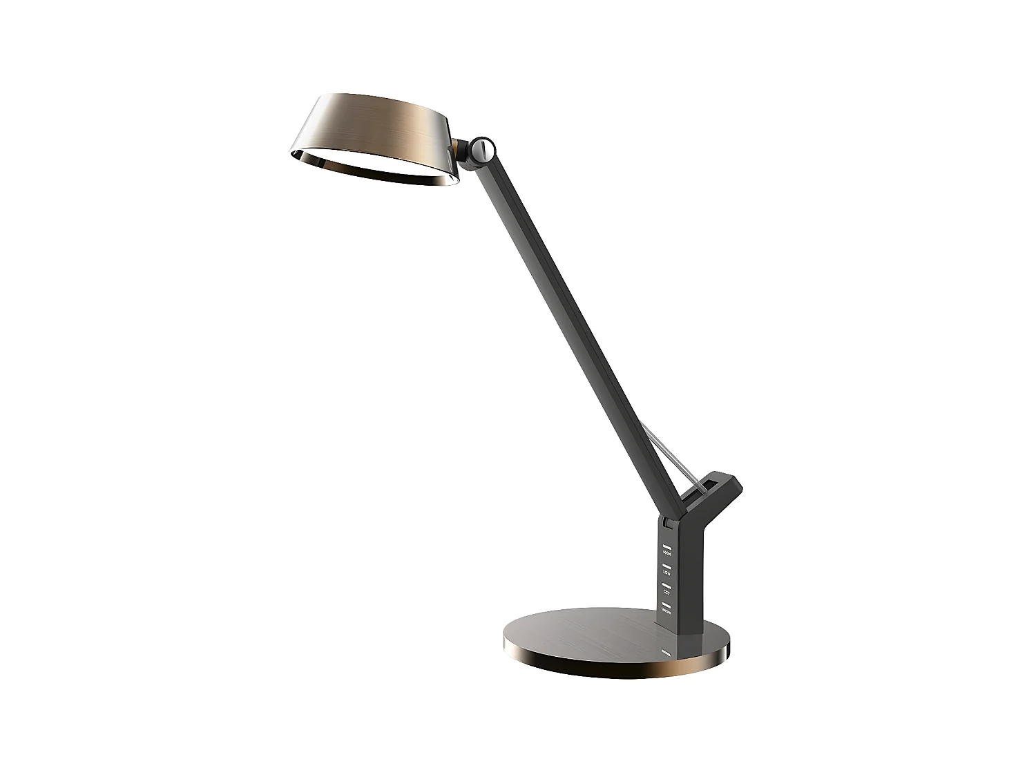 GOYA gold black adjustable CCT dimmable led flexo avec port USB FABRILAMP