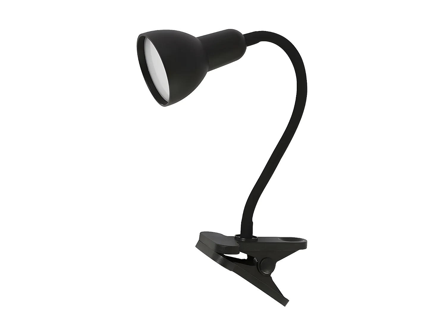 Flexo Gates Negro De 6w 450lm 5000k Fijacion Con Pinza Flexible Orientable