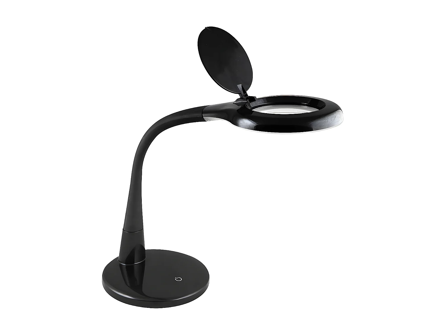 Modèle flexo PLATH noir 8w 595lm 5000k avec loupe et FABRILAMPtactile