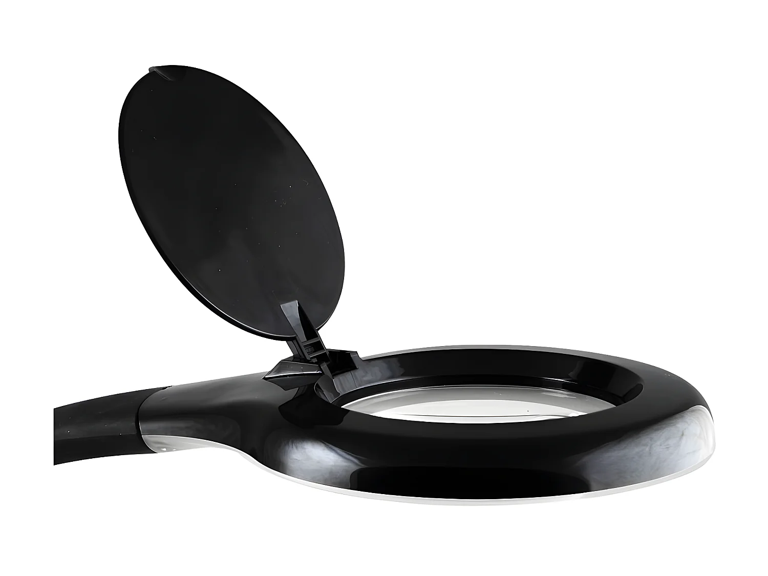 Modèle flexo PLATH noir 8w 595lm 5000k avec loupe et FABRILAMPtactile