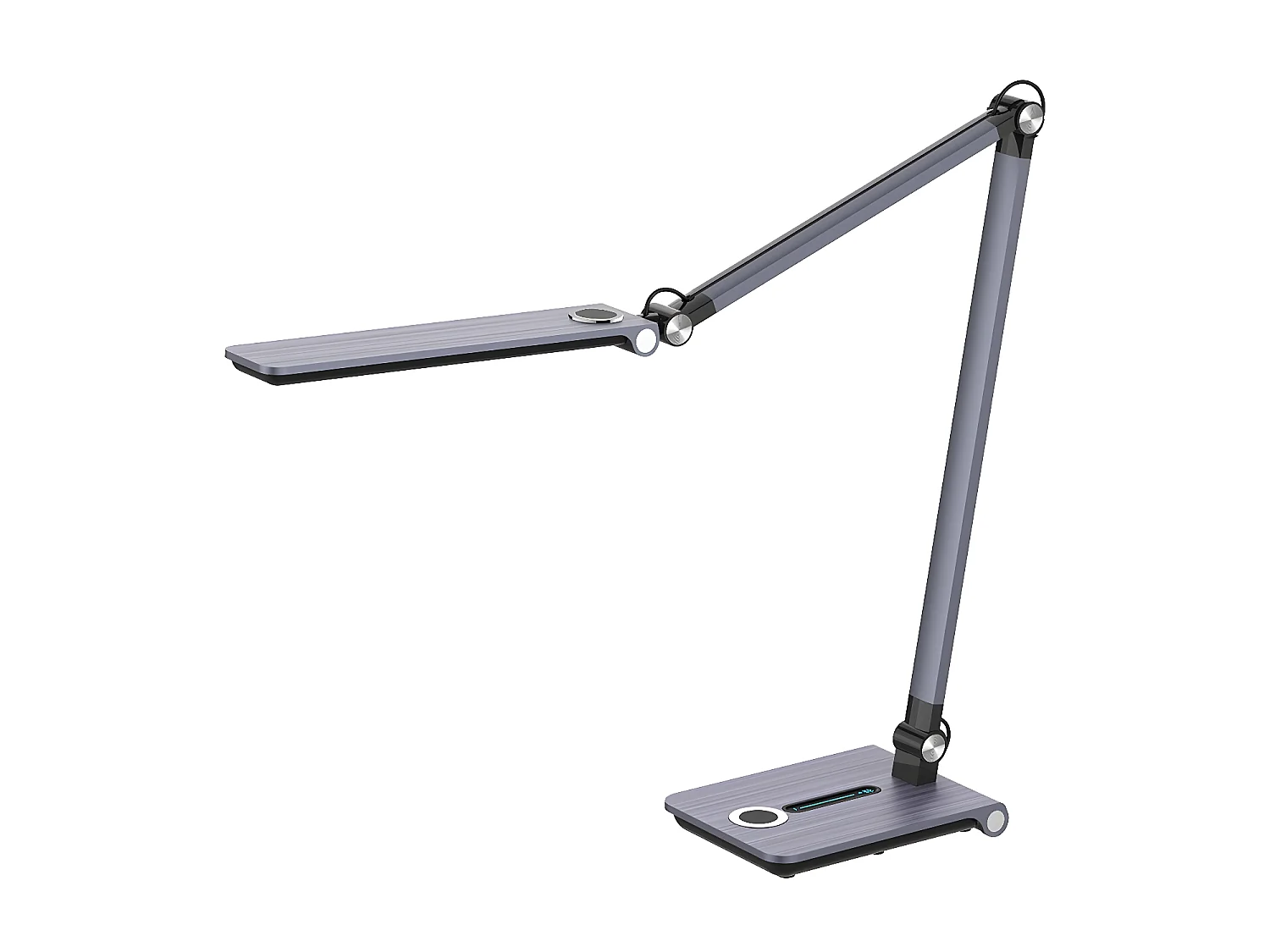 DARDO gris LED flexo réglable dimmable avec mémoire de couleur FABRILAMP