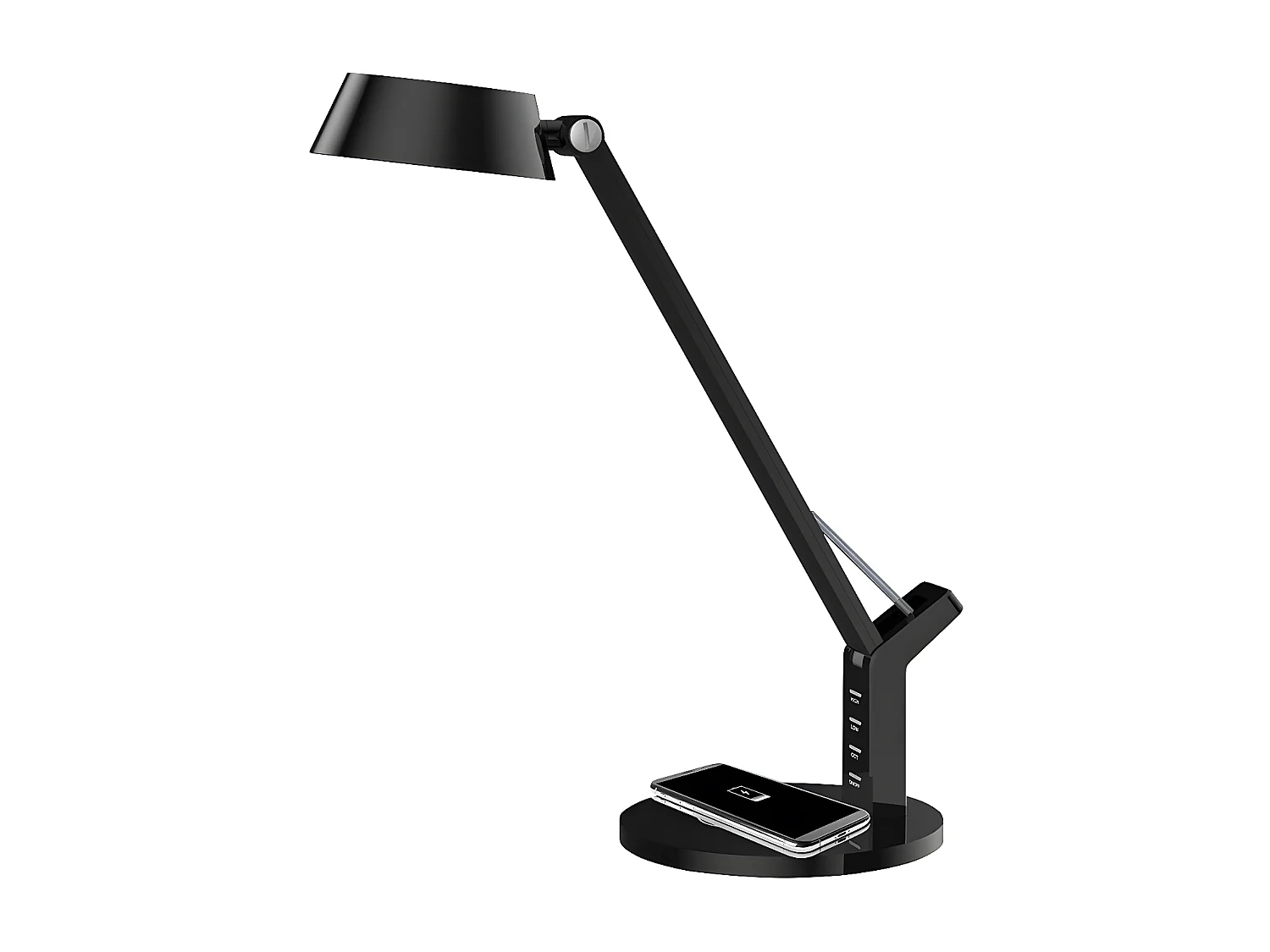 Lampe led noire SOROYA dimmable avec mémoire de couleur et chargeur FABRILAMP