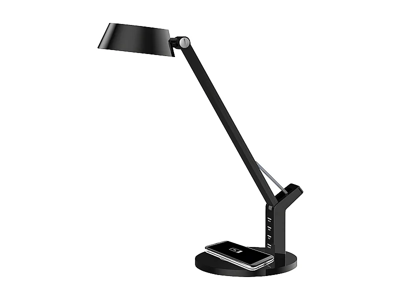 Lampe led noire SOROYA dimmable avec mémoire de couleur et chargeur FABRILAMP