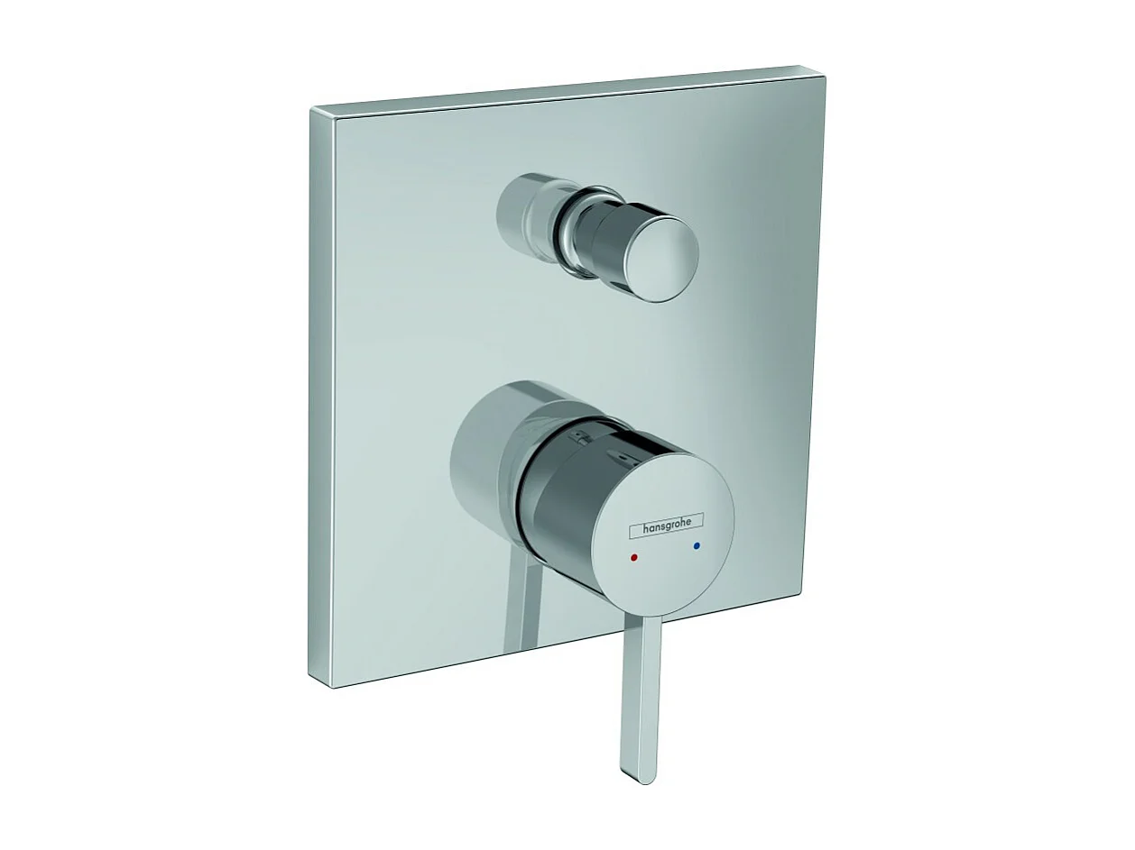 Façade robinet encastré mécanique HANSGROHE Finoris 2 sorties Chromé + Corps encastré universel iBox