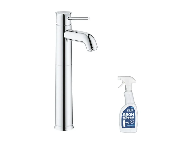 Mitigeur vasque GROHE Quickfix Start Classic taille XL chromé + nettoyant GrohClean