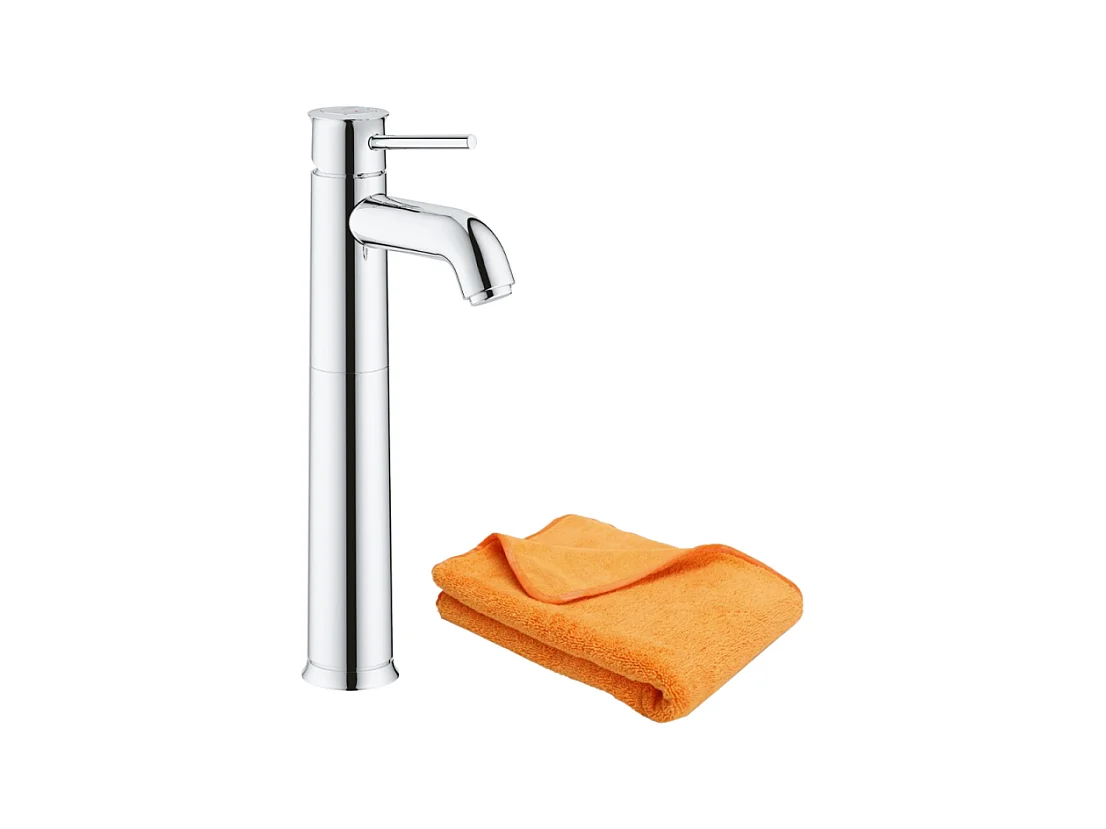 Mitigeur vasque GROHE Quickfix Start Classic taille XL chromé + microfibre