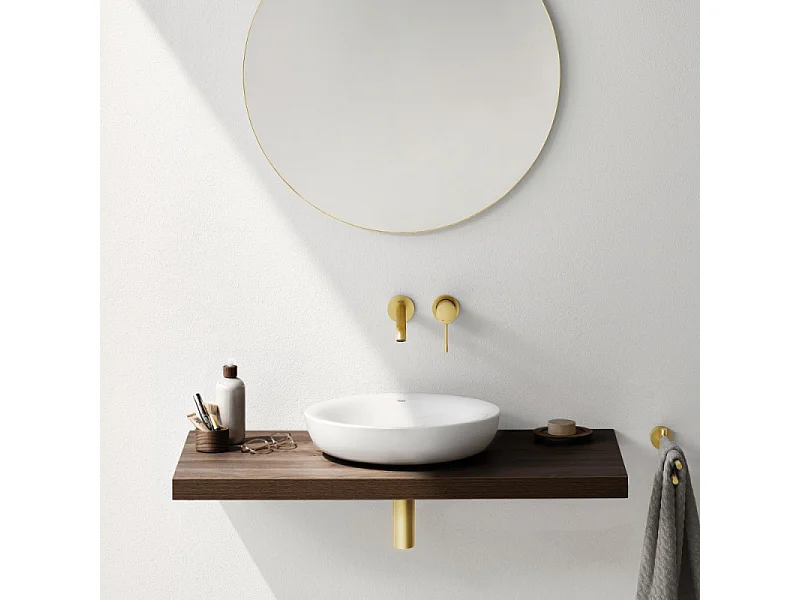 Mitigeur mural lavabo GROHE Essence Taille M cool sunrise brossé avec corps encastré