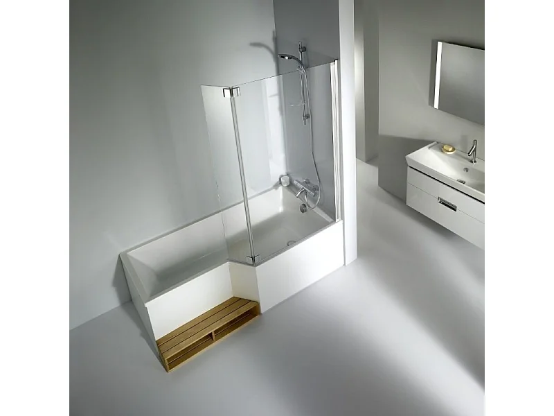 Pack baignoire bain douche 160 x 90  JACOB DELAFON Neo version droite + tablier en angle