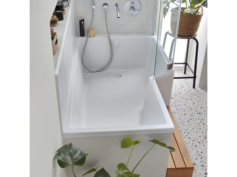 Pack baignoire bain douche 160 x 90  JACOB DELAFON Neo version droite + tablier de baignoire en angle