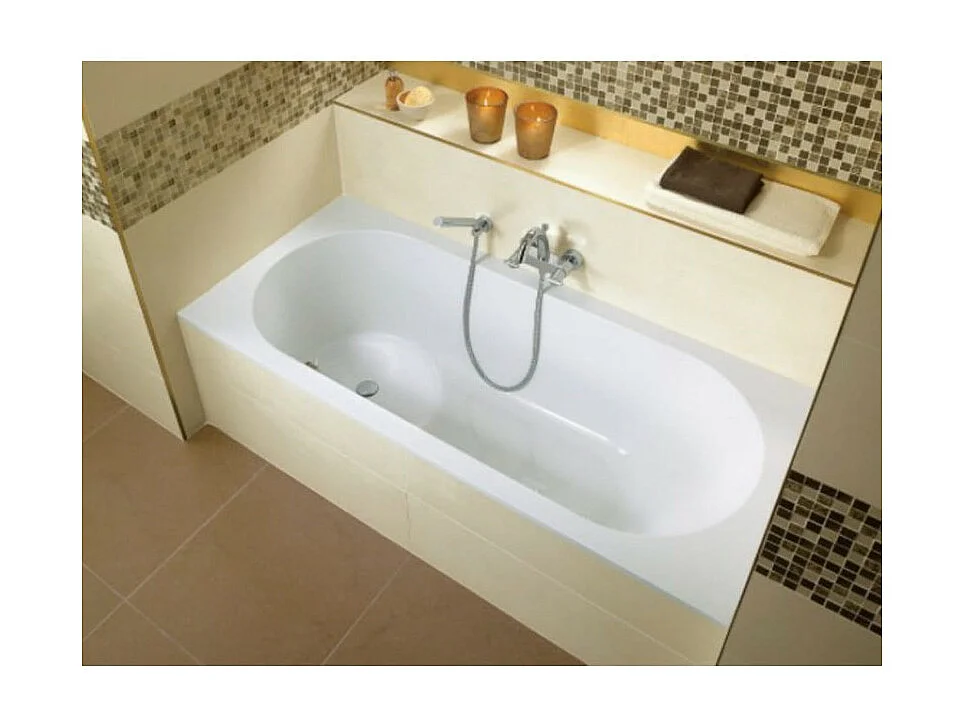 Baignoire bain douche 180 X 80 VILLEROY ET BOCH Libra quaryl